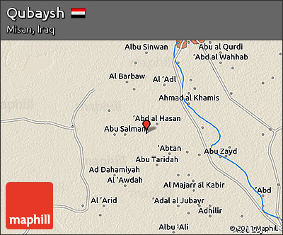Shaded Relief 3D Map of Qubaysh