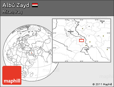 Blank Location Map of Albū Zayd
