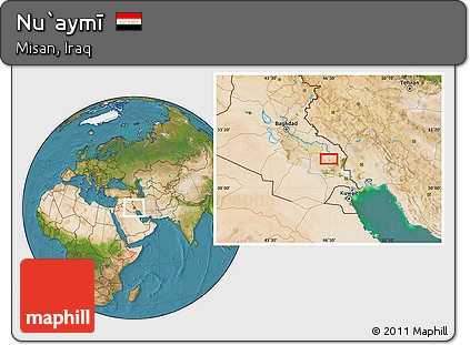 Satellite Location Map of Nu`aymī