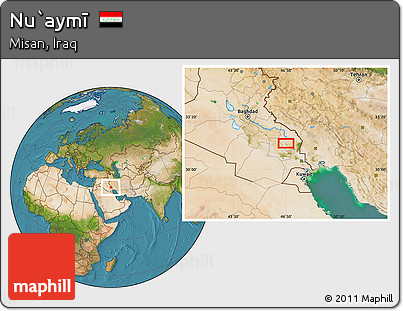 Satellite Location Map of Nu`aymī