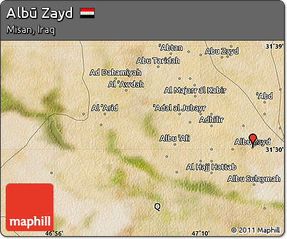 Satellite Map of Albū Zayd