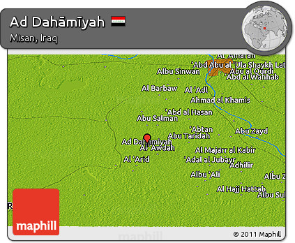 Physical Panoramic Map of Ad Dahāmīyah