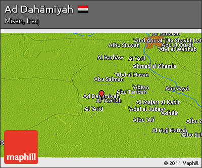 Physical Panoramic Map of Ad Dahāmīyah
