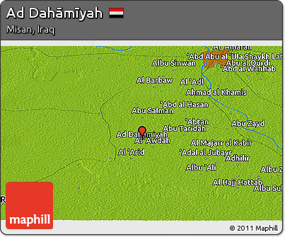 Physical Panoramic Map of Ad Dahāmīyah