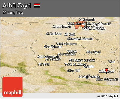 Satellite Panoramic Map of Albū Zayd