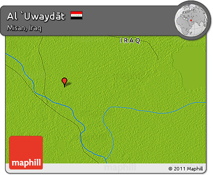Physical 3D Map of Al `Uwaydāt