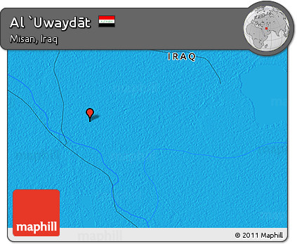 Political 3D Map of Al `Uwaydāt