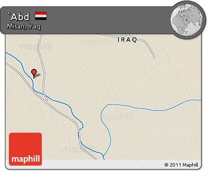 Shaded Relief 3D Map of `Abd