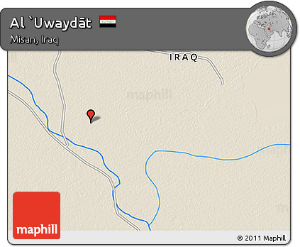 Shaded Relief 3D Map of Al `Uwaydāt