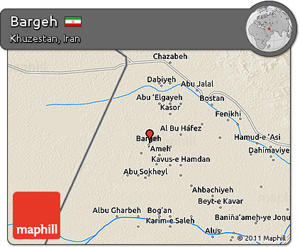 Shaded Relief 3D Map of Bargeh