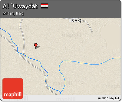 Shaded Relief 3D Map of Al `Uwaydāt