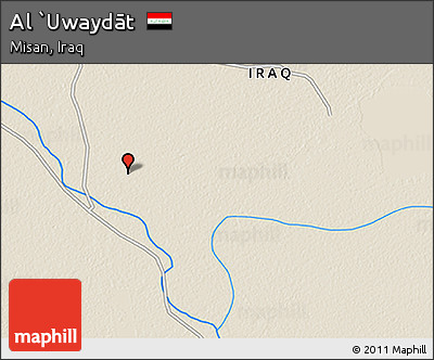 Shaded Relief 3D Map of Al `Uwaydāt