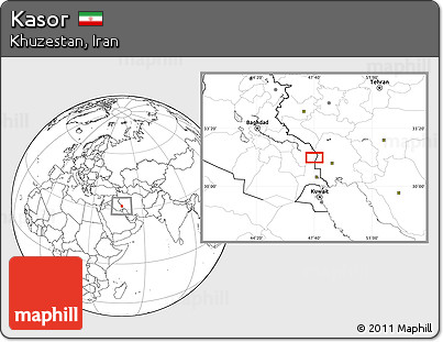 Blank Location Map of Kasor