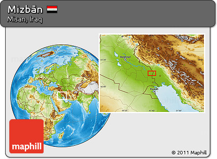 Physical Location Map of Mizbān