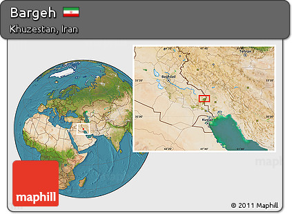 Satellite Location Map of Bargeh