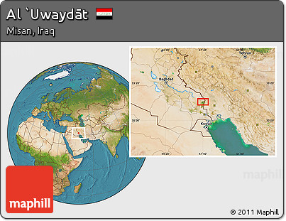 Satellite Location Map of Al `Uwaydāt