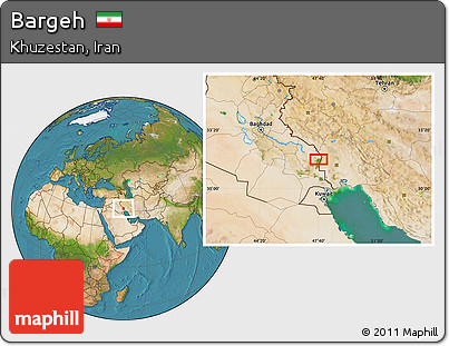 Satellite Location Map of Bargeh