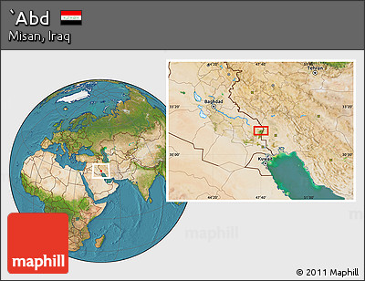 Satellite Location Map of `Abd