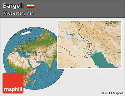 Satellite Location Map of Bargeh