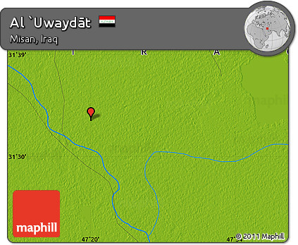 Physical Map of Al `Uwaydāt