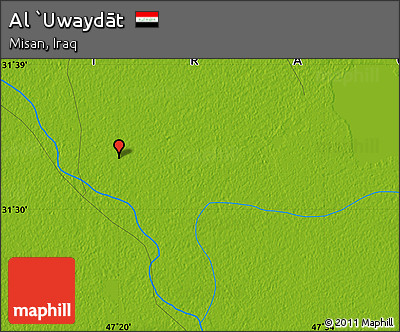Physical Map of Al `Uwaydāt