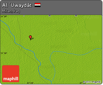 Physical Map of Al `Uwaydāt