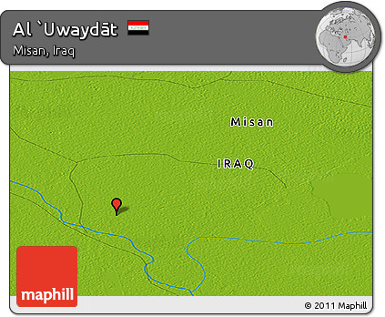 Physical Panoramic Map of Al `Uwaydāt
