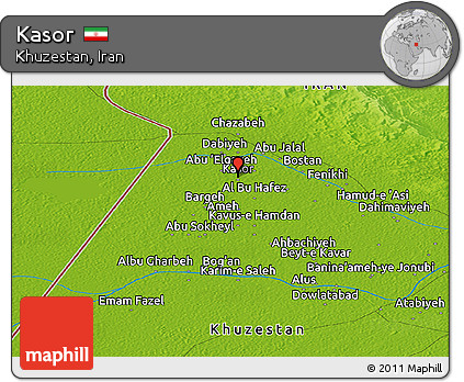 Physical Panoramic Map of Kasor