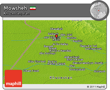 Physical Panoramic Map of Mowsheh