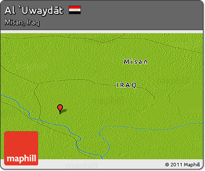Physical Panoramic Map of Al `Uwaydāt