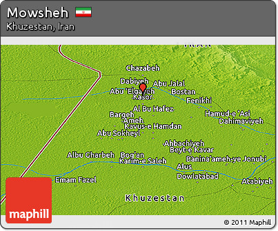 Physical Panoramic Map of Mowsheh