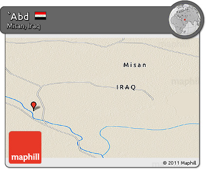 Shaded Relief Panoramic Map of `Abd