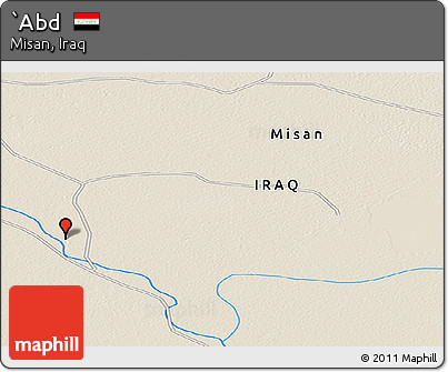 Shaded Relief Panoramic Map of `Abd