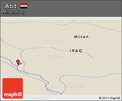 Shaded Relief Panoramic Map of `Abd