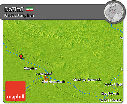 Physical 3D Map of Daḩīmī