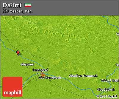 Physical 3D Map of Daḩīmī