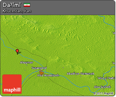 Physical 3D Map of Daḩīmī