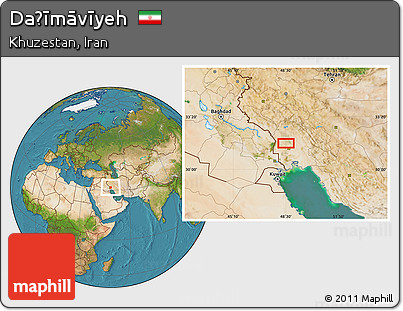 Satellite Location Map of Daḩīmāvīyeh