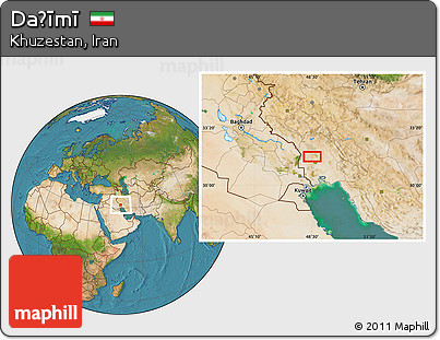 Satellite Location Map of Daḩīmī