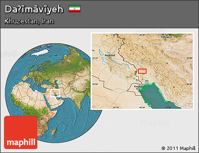 Satellite Location Map of Daḩīmāvīyeh