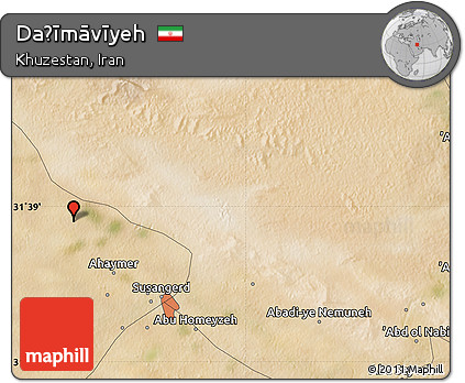 Satellite Map of Daḩīmāvīyeh