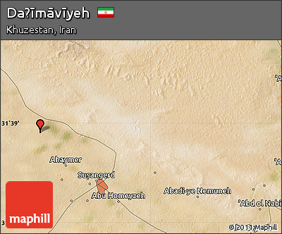 Satellite Map of Daḩīmāvīyeh