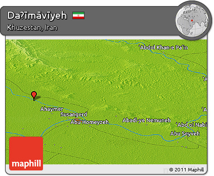 Physical Panoramic Map of Daḩīmāvīyeh