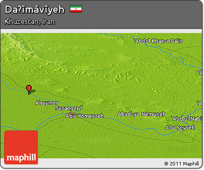 Physical Panoramic Map of Daḩīmāvīyeh