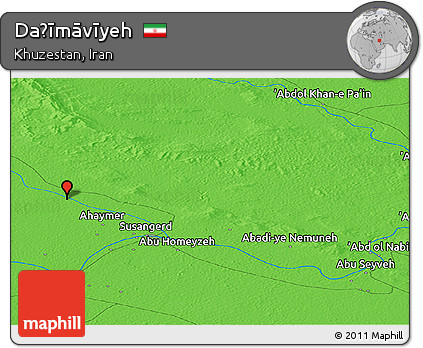 Political Panoramic Map of Daḩīmāvīyeh