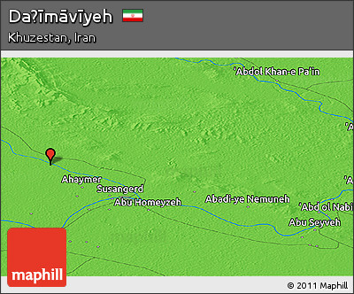 Political Panoramic Map of Daḩīmāvīyeh