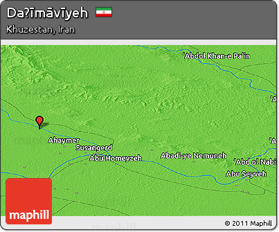 Political Panoramic Map of Daḩīmāvīyeh