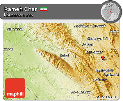 Physical 3D Map of Rameh Char