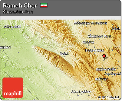 Physical 3D Map of Rameh Char