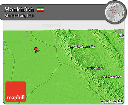 Political 3D Map of Mankhūsh